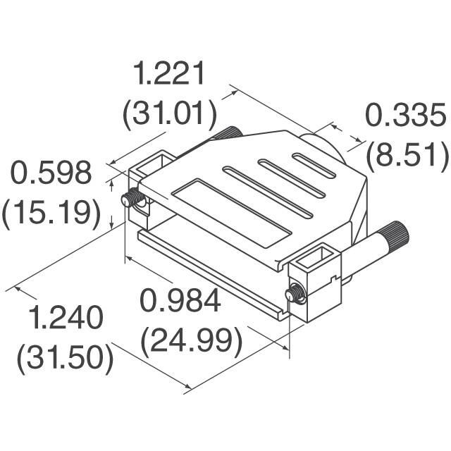 973-009-020R121 NorComp Inc.  Capots de connecteurs D-Sub en forme de D